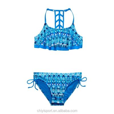 China Non-toxic bikini model children swimming girls swimwear 8 years old girl in bikini baby children swimwear for sale