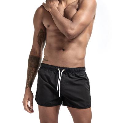 China Antibacterial Custom Print Panel Shorts String Swimwear Swimming Trunks Adult Men's Fitness Brief Hybrid Black Panel Shorts Image for sale