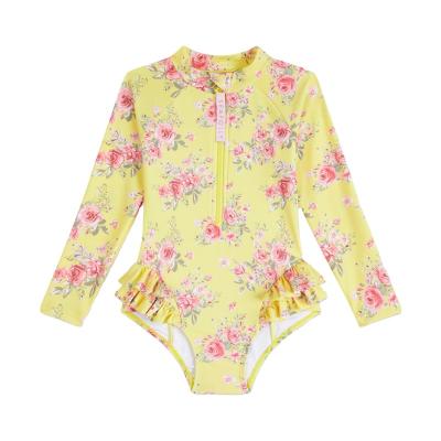 China Rash Guard Flower Sleeve High Quality Custom Made Anti-UV50 Short Long Sleeve Clear Sleeve For Girls for sale