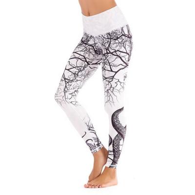 China Pant Gym Antibacterial Jogging Running Tights Stretch To Print Sportswear Yoga Gaiters for sale