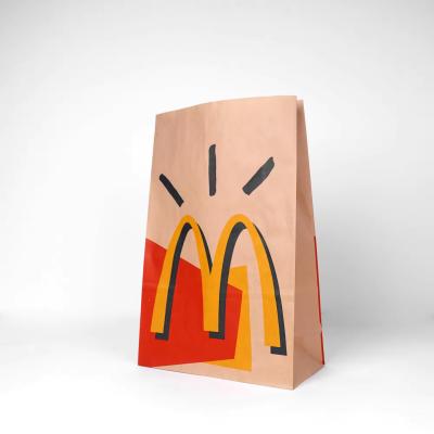 China Custom Printed Paper Sandwich Bags Fast Food Paper Bag Eco Friendly for sale