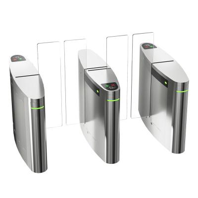 China 304 Stainless Steel Security Entrance Scanning System Sliding Turnstile Security Swing Barrier Gate For Lobby for sale