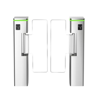 China Waterproof 304 Stainless Steel Turnstile Glass Door Solution Turnstile Sliding Security Gate Terminal for sale