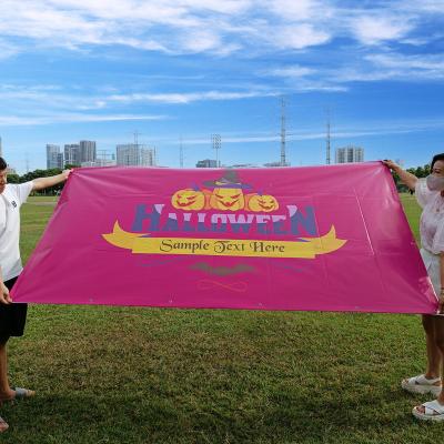 China Advertising Display Banners Custom Printing Happy Birthday Outdoor Party Christmas Promotional Flags Roll Up Banners for sale