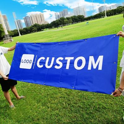 China Healthcare Institutes Outdoor Wedding Custom Printing Promotional Flags Roll Up Flags Party Mesh Banners for sale