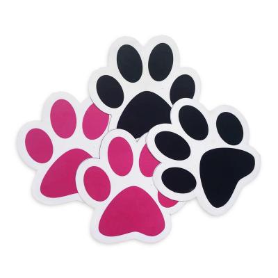 China Custom Decal Paw Print Magnetic Student Driver Magnet Car Sign Bumper Sticker Rainbow Heart Car Magnet Stickers For Car Bumper for sale