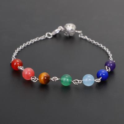 China CLASSIC 7 Chakra Chain Bracelet Natural Stone Yoga Jewelry Wholesales for sale