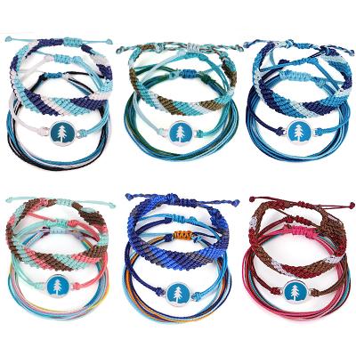 China New Style Wax Bracelet Beach Surf Bracelet Men And Women Accessories Ethnic Popular Rope Woven for sale