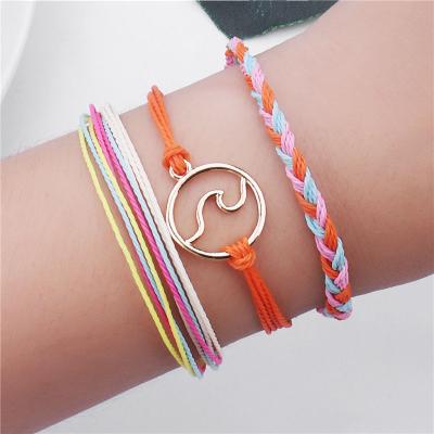 China BOHEMIA Bracelet Simple Wave Bracelet Multi Layer Corrugated Bracelet 2020 Handmade Adjustable for sale