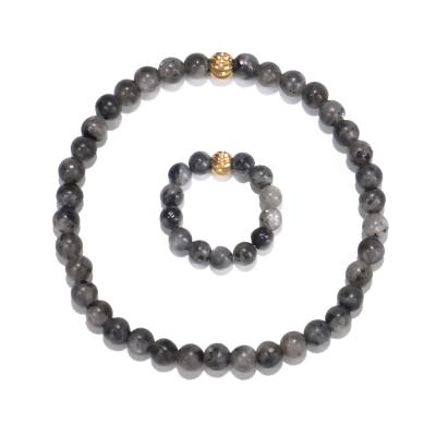 China New Style BOHEMIA Labradorite Cooper Bracelet Stone Bead Charm Natural Stone Bracelet For Women for sale