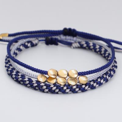 China 3pcs/set BOHEMIA Bracelet Set Cotton Blue Rope Handmade Braid Bracelet For Women Men Luck Charm Tibetan Buddhist Bracelet for sale