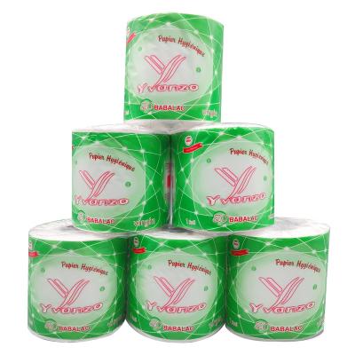 China Eco-friendly wholesale cheap embossed virgin bamboo pulp toilet paper rolls coils toilet paper for sale