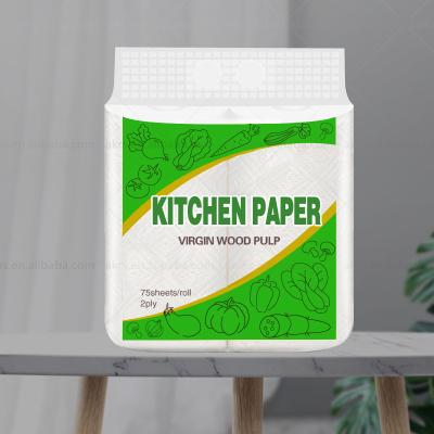 China Full Embossed Kitchen Piece Individually Wrapped Custom Kitchen Paper Logo, Strong Oil Absorption Kitchen Tissue Paper Hand Towel for sale