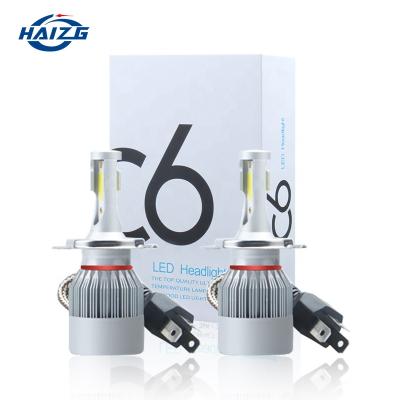 China HAIZG C6 H4 H7 led headlight bulbs car led headlight high quality c6 led headlight universal for sale