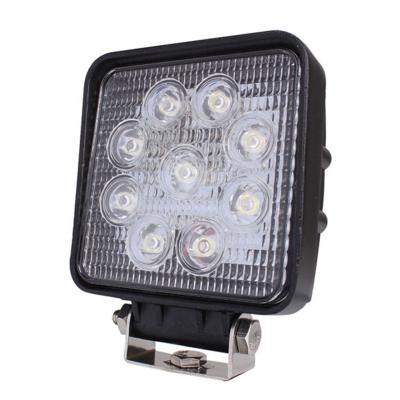 China ABS HAIZG 12V Plastic Spot Flood LED Light Bar 27W LED Work Size Light Super Quality Waterproof LED Work Light For Truck for sale