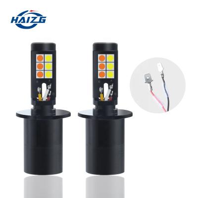 China Wholesale HAIZG aluminum car led dual color fog light c6 s2 H4 H7 H1 headlight led auto headlight system fog lamp for sale