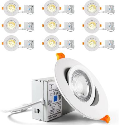 China Traditional 3CCT LED gimbal downlight 4inch 9W led recessed gimbal downlight led downlight for sale