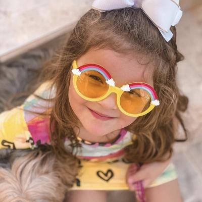 China Custom Round Children's Rainbow Kids Sunglasses High Quality Party Fashion Sun Glasses for sale