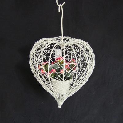 China Cheap Decoration Factory Heart Shaped Whetstone Wall Dceoration Price Metal Wall Hanging Basket for sale