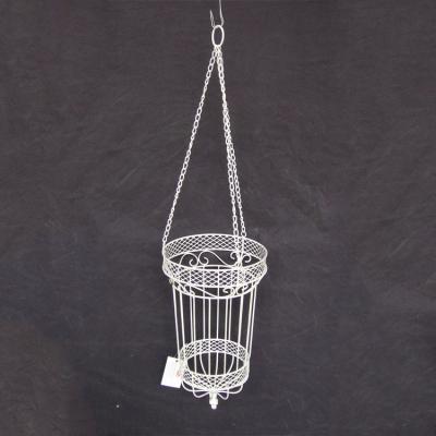 China Modern Metal Home Decor Plants Wall Basket Antique Decorative Hanging Metal for sale