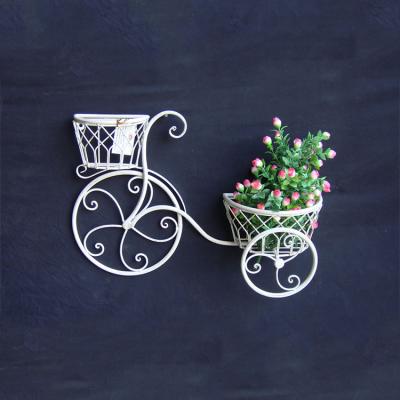 China Creative White Cream Shape Home Decoration Bike Iron Metal Dceroation Wall Decor for sale