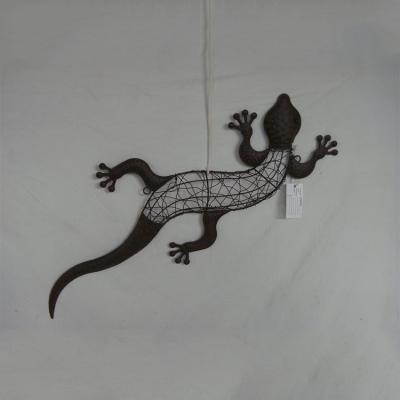 China Cheap retro gecko nordic style arts iron metal gecko wall decoration for sale