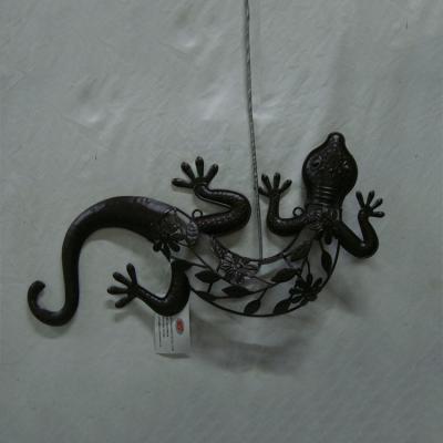 China Wall Hanging Art Craft Home Decoration Iron Metal Gecko Wall Decor for sale