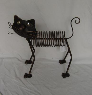 China Modern Cute Outdoor Metal Cat Decor For Garden Dceroation Decoration Animals for sale