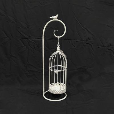 China CLASSIC creative birdcage design metal garden brackets pot bottom flower pot rack for sale