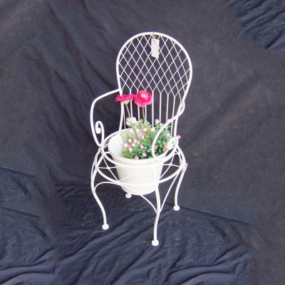 China Wholesale Chinese Style Metal Flower Chair Outdoor Planter Pot Indoor Planters for sale