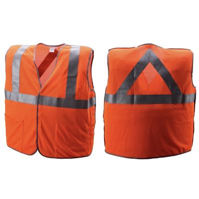 China 100% Safety Vest Polyester 3 Pockets Mesh Breathable Lightweight Increased Visibility Safety Vest With Hook And Loop Closure for sale