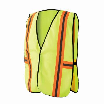 China Safety reflective vest custom logo elastic band to fit all adjustable expandable high visibility chaleco reflective safety vest hi for sale