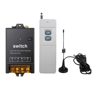 China Irrigation Radio Remote Control Switch RF433 Remote Control Switch 30A 100-240V AC High Power Ignition Remote Control Distance About 5000M for sale