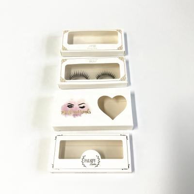 China Recycled Materials Logo Print Hope Stamping Mink Lashes Vendor Customized Luxury Eyelash Packaging Boxes for sale