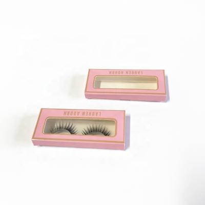 China Cheap Recycled Materials Custom Luxury Logo Printed Holographic Marble Eyelash Box Packaging Pink Eyelash Boxes for sale