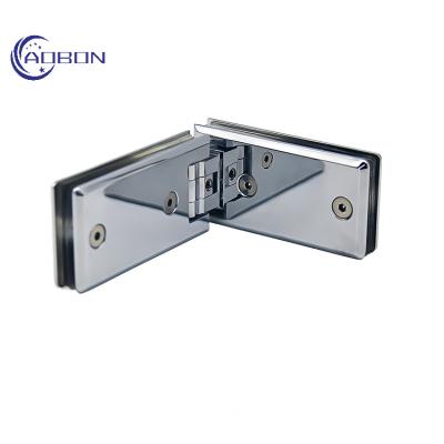 China 90 Degree Easy Installation Durable Safe Glass Hinge Wall Glass Hinges Hold Down Shower Brass Hinges for sale