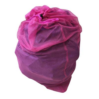 China Foldable Sturdy Wash Bag Commercial Washable And Breathable Drawstring Mesh Laundry Bags for sale