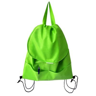 China Handled Non Woven PP Rucksack Drawstring Bag With Cover Closure for sale