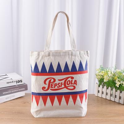 China New Handled Arrive High Quality Shoulder Shopping Bag 100% Natural Cotton Canvas Reusable Tote Bag for sale