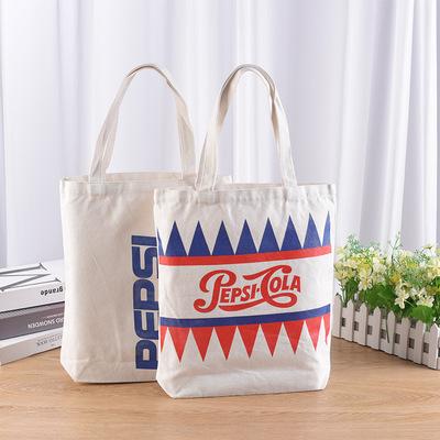 China 12oz Handled Cheap Customized Logo Tote Shopping Bag Canvas Bag Cotton Bag With Logo for sale