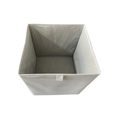 China Customized Multifunctional Viable Fabric Cube Storage Folding Bin Kids Bedroom Toys Cloth Organizer Boxes Nonwoven Box for sale