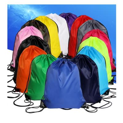 China Spot Hot Goods Universal Amazon Sale Polyester Drawstring Backpack Promotional Bag for sale