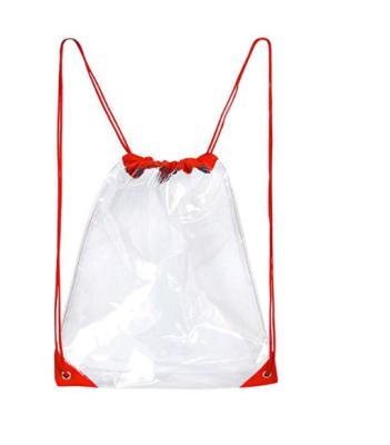 China Wholesale waterproof PVC clear colorfull drawstring bag drawstring backpack customized logo for sale