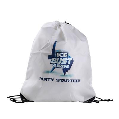 China Customized Logo Reusable Polyester Gym Backpack Breathable Drawstring Bag For Sports Travel for sale