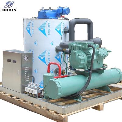 China Hot sales industrial 5 ton seawater flake ice machine for fishing ship boat and ice seaside salt water for sale