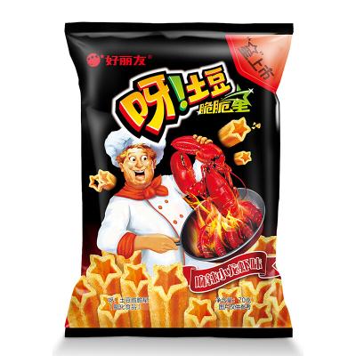 China Natural New Product Launched Orion 70g Crawfish Spicy Flavor Exotic French Fries Potato Chips for sale