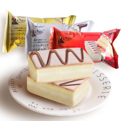 China Wholesale Natural Layer Cream Flavor Matcha Milk Chocolate Covered Cake 224g Filling for sale