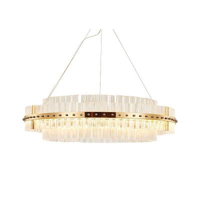 China Ring Atmospheric Art Indoor Crystal luxury simple creative simple chandelier of post-modern light for sale