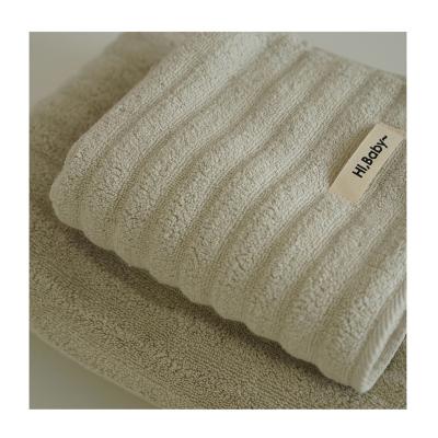 China Water Grain Wave Household Cotton QUICK DRY Simple Set Of Bathing Towel for sale