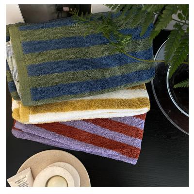 China High Water Absorption And Durability Soft Hand Towels/Face Towel/Bath Towels 100% Cotton Handuk,Plaid And Stripes 70X140 for sale